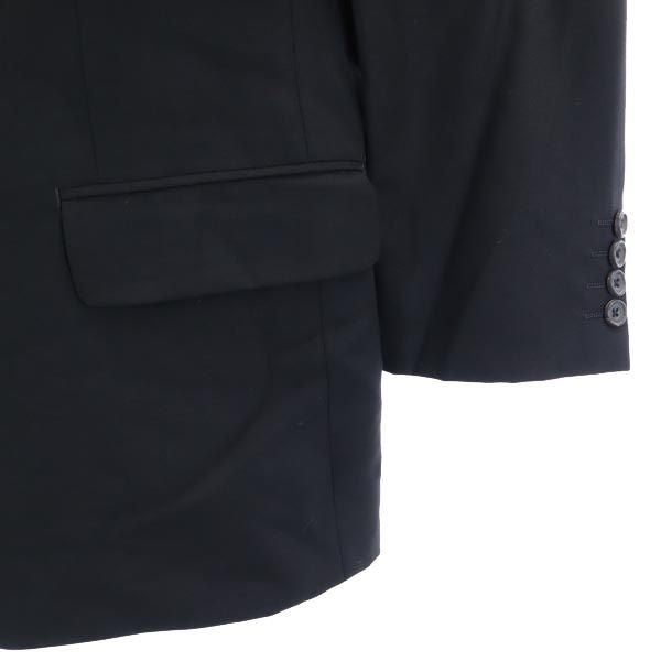 Aquascutum アクアスキュータム 日本製 ダブル 長袖 テーラードジャケット AB5 ブラック メンズ