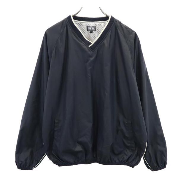 ザスポーツオーソリティ プルオーバー ジャケット L ブラック THE SPORTS AUTHORITY ゴルフ 裏メッシュ Vネック メンズ