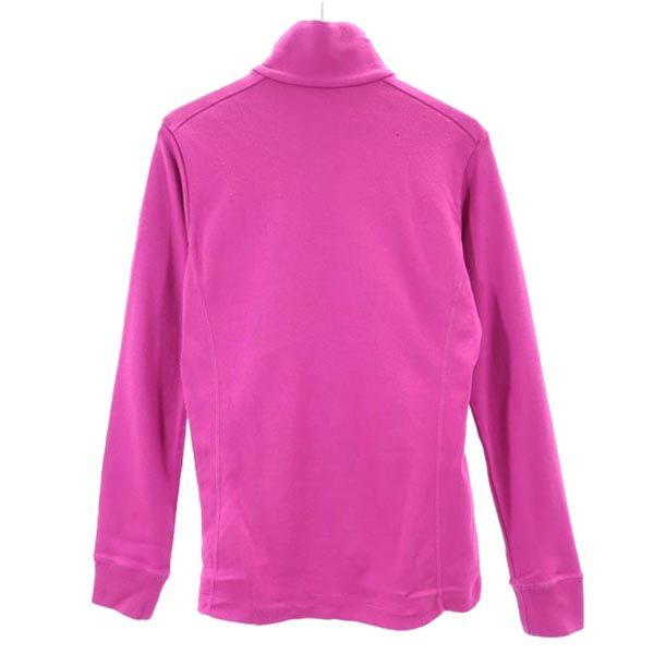 BURBERRY バーバリー ロゴ刺繍 ゴルフ 長袖 ハーフジップ トレーナー S ピンク系 メンズ