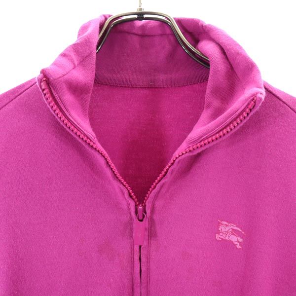 BURBERRY バーバリー ロゴ刺繍 ゴルフ 長袖 ハーフジップ トレーナー S ピンク系 メンズ