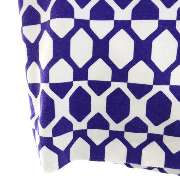 DIANE VON FURSTENBERG ダイアンフォンファステンバーグ 総柄 長袖 ストレッチ ワンピース パープル系 レディース