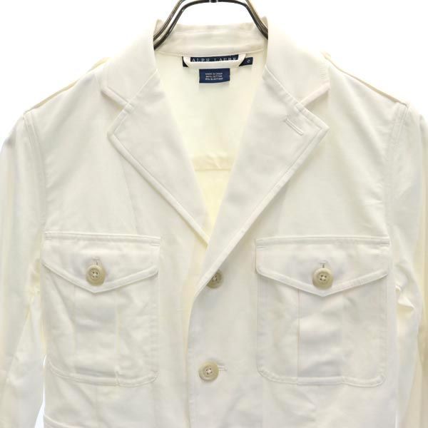 RALPH LAUREN ラルフローレン テーラードジャケット 2 アイボリー系 レディース