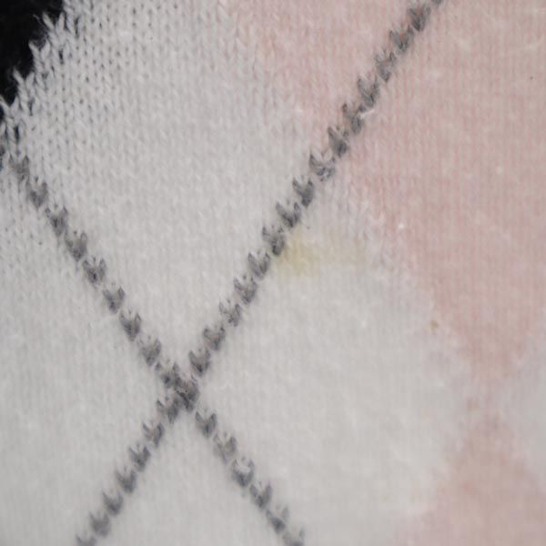 Pringle プリングル アーガイル ニットベスト S 白系 レディース