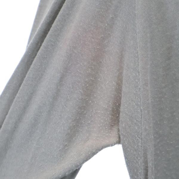 Christian Dior クリスチャンディオール フランス製 シルクブレンド 長袖 Vネック カットソー 38 グレー系 レディース