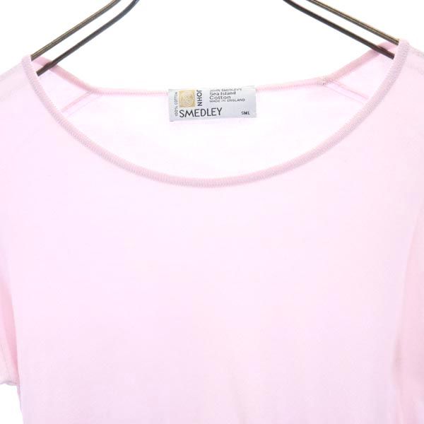 JOHN SMEDLEY ジョンスメドレー 英国製 半袖 カットソー ピンク系 レディース