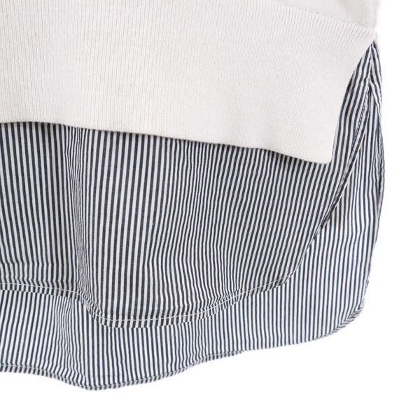 ARMANI EXCHANGE アルマーニエクスチェンジ 長袖 切替デザイン ニット S 白系 セーター レディース