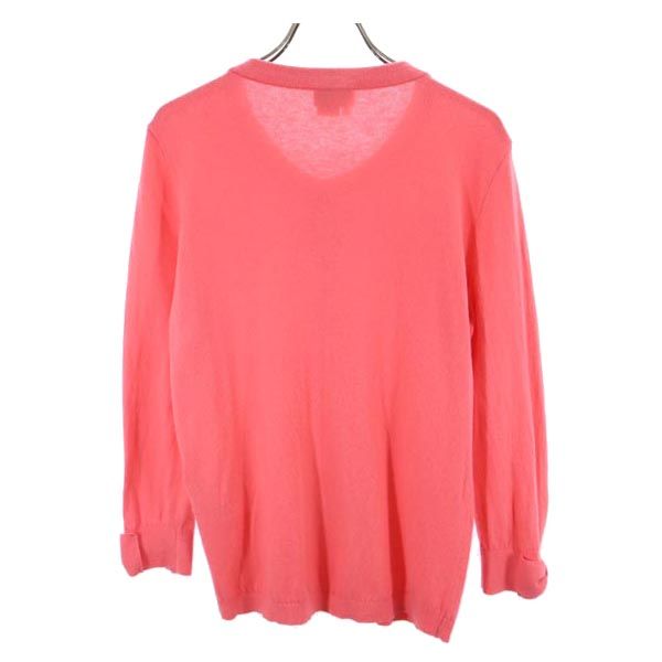 Kate Spade ケイトスペード 7分袖 ニット カーディガン S ピンク 袖リボン レディース