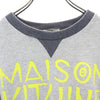 メゾンキツネ ロゴプリント 長袖 スウェット トレーナー XXS グレー MAISON KITSUNE メンズ