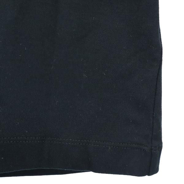 ARMANI アルマーニ イタリア製 長袖 Tシャツ 40 ブラック ロンT スキッパーカラー レディース