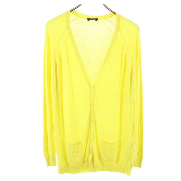 MAX&CO マックスアンドコー 長袖 Vネック カーディガン イエロー レディース