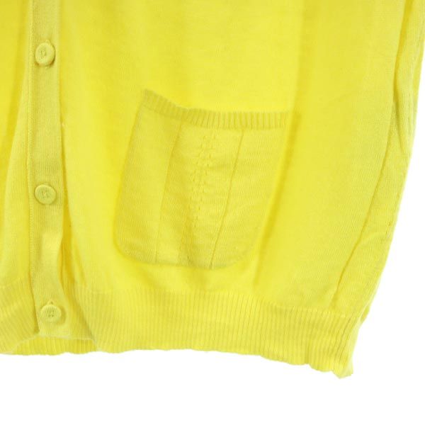 MAX&CO マックスアンドコー 長袖 Vネック カーディガン イエロー レディース