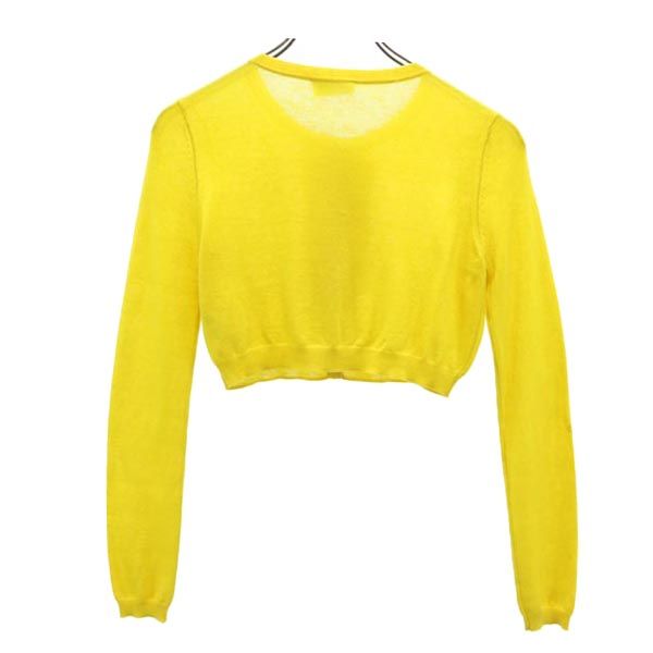RED VALENTINO レッドヴァレンティノ カシミヤブレンド 長袖 ニット カーディガン S イエロー ショート丈 レディース