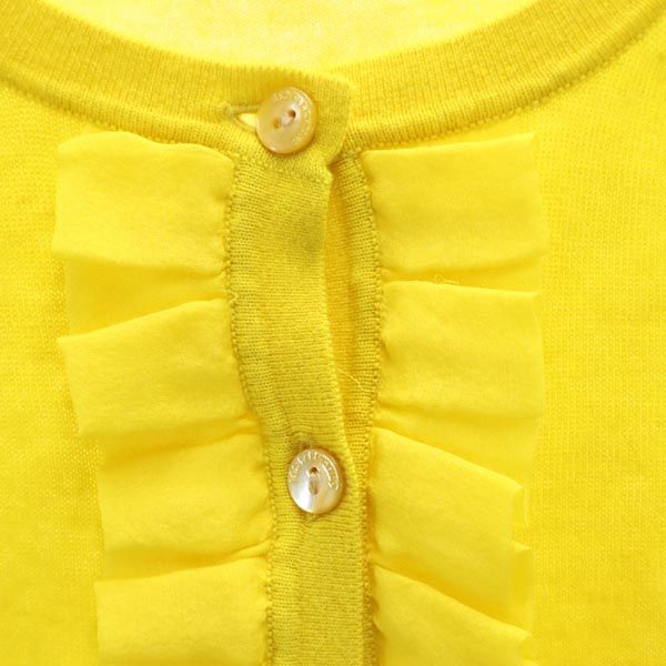 RED VALENTINO レッドヴァレンティノ カシミヤブレンド 長袖 ニット カーディガン S イエロー ショート丈 レディース