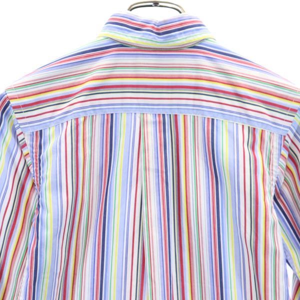 RALPH LAUREN ラルフローレン ストライプ 長袖 ボタンダウンシャツ S（8） ロゴ刺_ キッズ