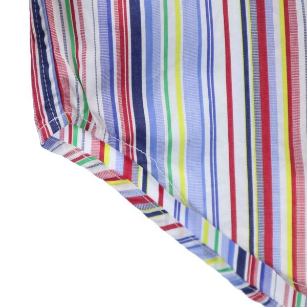 RALPH LAUREN ラルフローレン ストライプ 長袖 ボタンダウンシャツ S（8） ロゴ刺_ キッズ