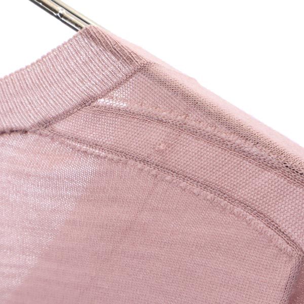 イヴサンローラン ウールブレンド 長袖 ニット S ピンク系 YVES SAINT LAURENT セーター カットソー レディース