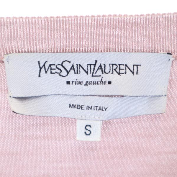 イヴサンローラン ウールブレンド 長袖 ニット S ピンク系 YVES SAINT LAURENT セーター カットソー レディース
