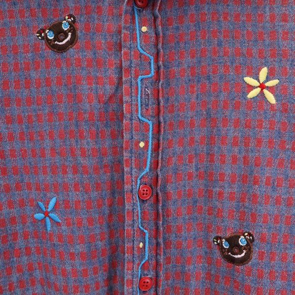 HYSTERIC GLAMOUR ヒステリックグラマー 総柄 長袖 シャツ FREE 赤系 レディース