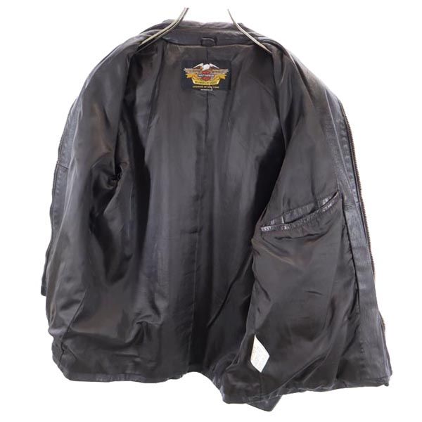 HARLEY DAVIDSON ハーレーダビッドソン 牛革 レザージャケット 焦茶系 本皮 メンズ