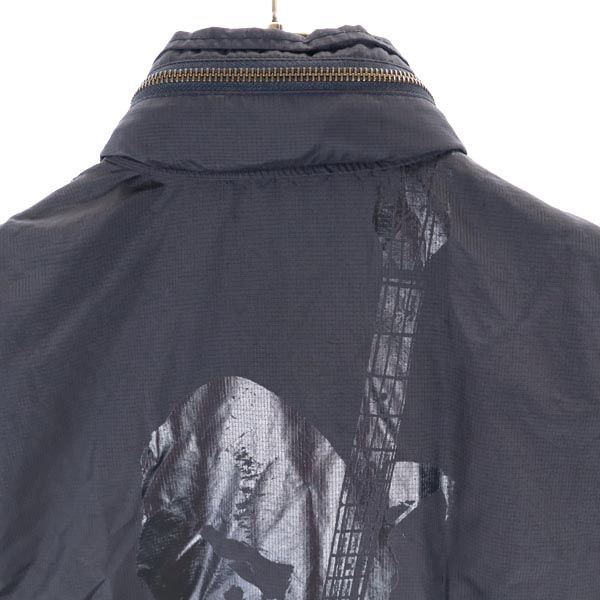 HYSTERIC ヒステリック バック プリント ナイロンジャケット FREE 黒系 リップストップ地 裏メッシュ メンズ