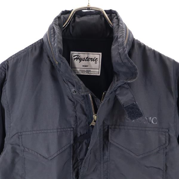 HYSTERIC ヒステリック バック プリント ナイロンジャケット FREE 黒系 リップストップ地 裏メッシュ メンズ