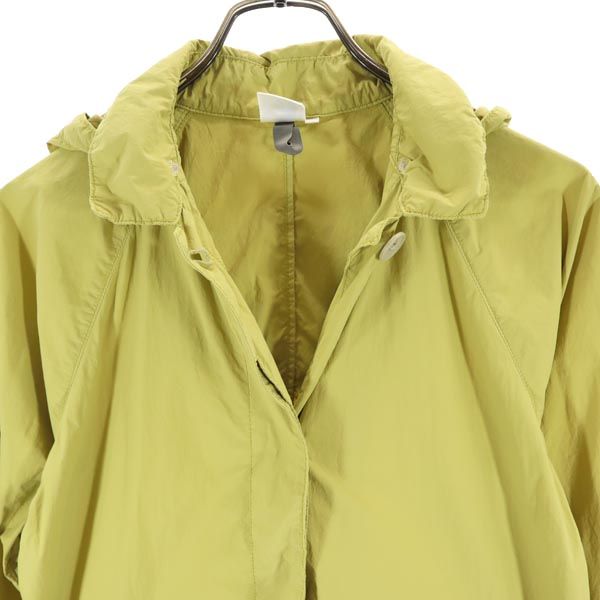 THE NORTH FACE ノースフェイス ロゴ刺繍 薄手 ナイロンジャケット M 黄系 コンパクト  アラメダコート レディース