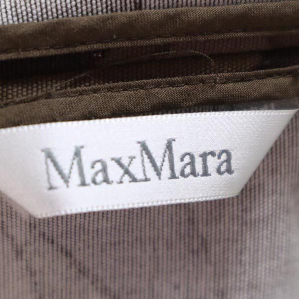 マックスマーラ 総柄 テーラードジャケット 38 茶系 MAX MARA レディース