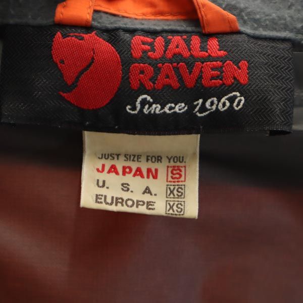 FJALLRAVEN フェールラーベン ゴアテックス 長袖 ナイロンジャケット S オレンジ×グレー アウトドア フード メンズ