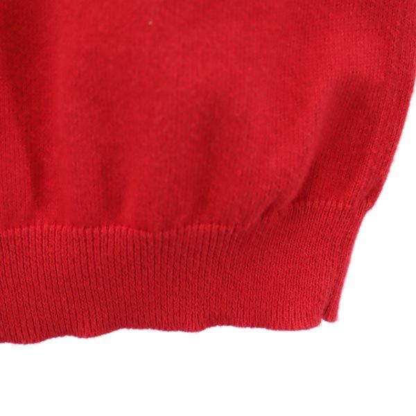 BURBERRY バーバリー 三陽商会 長袖 ニット ジップジャケット 10Y 140 レッド系 キッズ