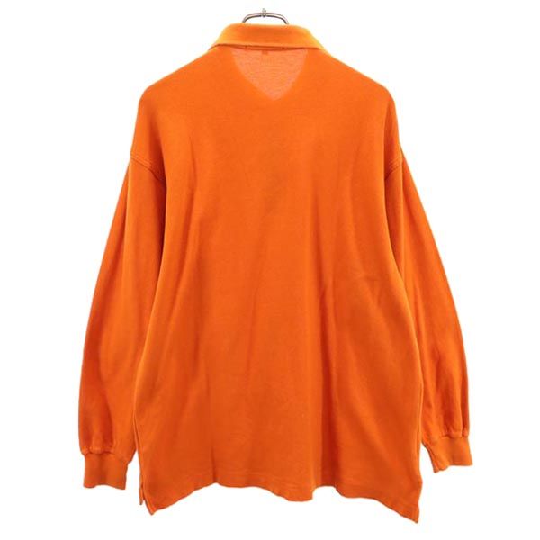 KENZO ケンゾー 日本製 ゴルフ 長袖 ポロシャツ 4 オレンジ系 メンズ
