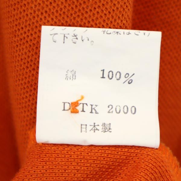 KENZO ケンゾー 日本製 ゴルフ 長袖 ポロシャツ 4 オレンジ系 メンズ