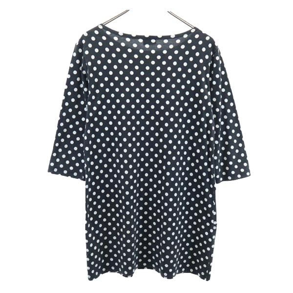 marimekko マリメッコ ドット柄 7分袖 ワンピース M グレー系 レディース