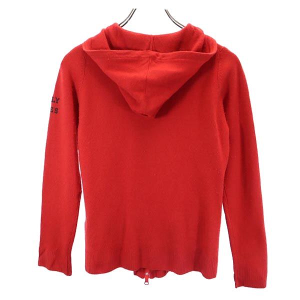 PEARLY GATES パーリーゲイツ ウール ゴルフ 長袖 ニット ジップパーカー 1 赤 ジャケット レディース