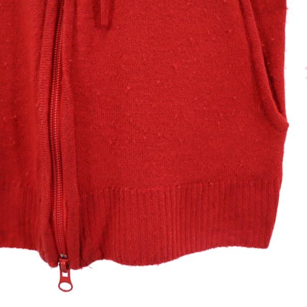 PEARLY GATES パーリーゲイツ ウール ゴルフ 長袖 ニット ジップパーカー 1 赤 ジャケット レディース