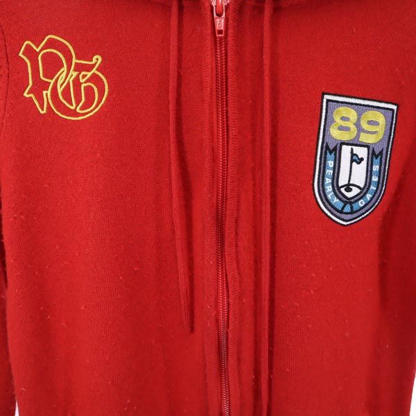 PEARLY GATES パーリーゲイツ ウール ゴルフ 長袖 ニット ジップパーカー 1 赤 ジャケット レディース