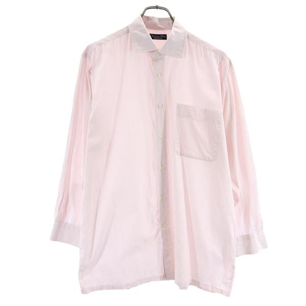 Christian Dior クリスチャンディオール 総柄 長袖 シャツ ピンク系 メンズ