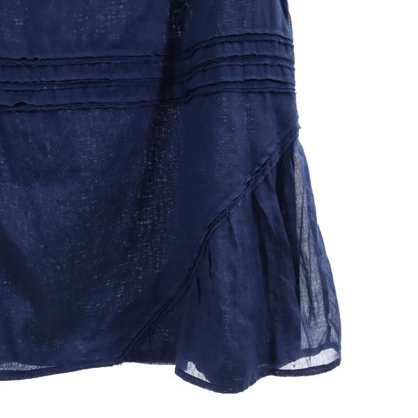 MIUMIU ミュウミュウ 長袖 シースルー ワンピース 40 ネイビー系 チュニック レディース