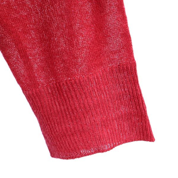 SEE BY CHLOE シーバイクロエ リネンブレンド 長袖 ニット カーディガン レッド系 レディース