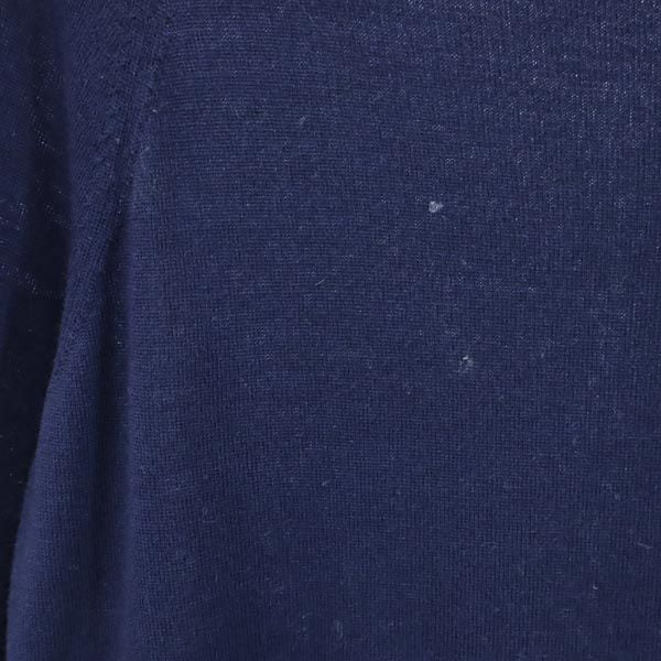 JIL SANDER NAVY ジルサンダーネイビー ウール 長袖 Vネック ニット M 紺系 セーター レディース