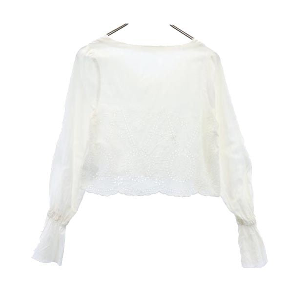 furfur ファーファー 長袖 レース カットソー F 白系 レディース