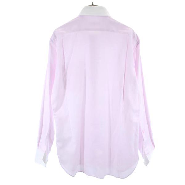 LANVIN ランバン 日本製 長袖 シャツ 48 ピンク メンズ