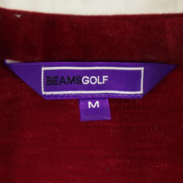 BEAMS GOLF ビームスゴルフ 日本製 ゴルフ 長袖 ポロシャツ M レッド系 レディース