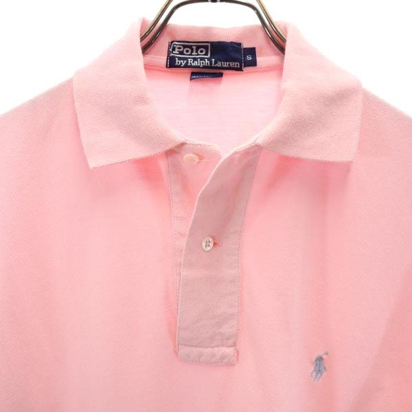 Polo by Ralph Lauren ポロバイラルフローレン 半袖 ポロシャツ S ピンク 鹿の子 メンズ
