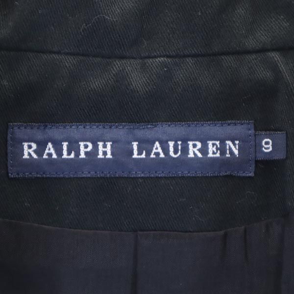 ラルフローレン 長袖 ストレッチ テーラードジャケット 9 黒 RALPH LAUREN レディース