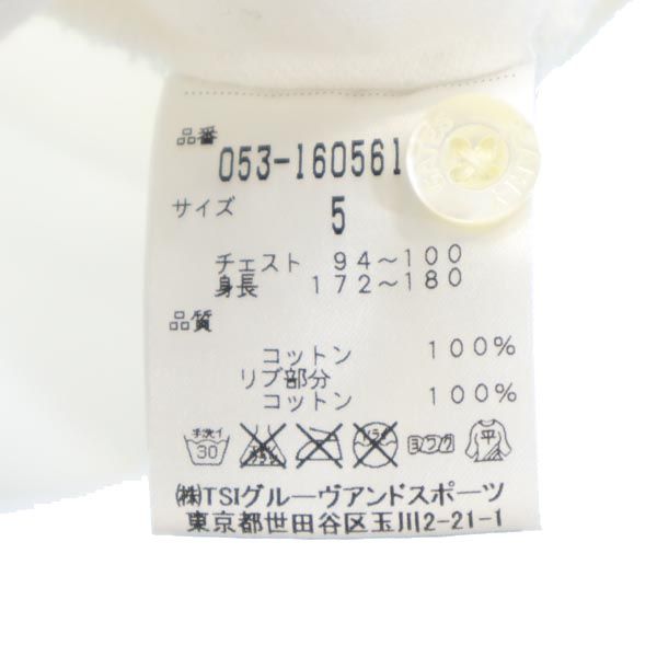 PEARLY GATES パーリーゲイツ ワンポイント刺繍 ゴルフ 半袖 ポロシャツ 5 白 メンズ