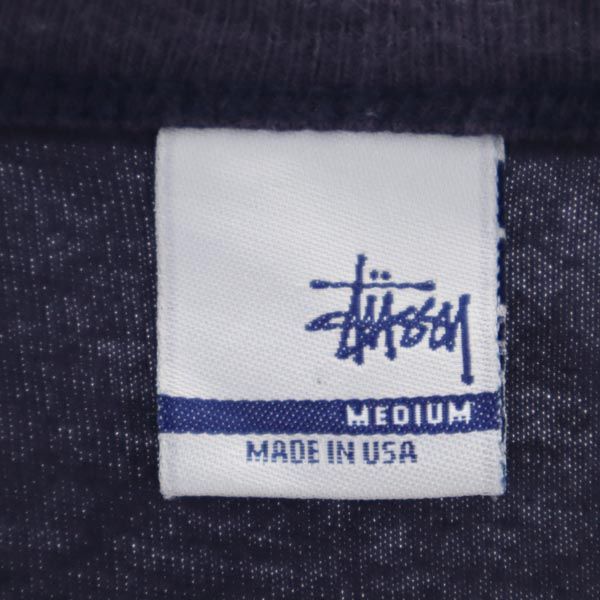 ステューシー 90s USA製 オールド 半袖 Tシャツ M ネイビー STUSSY レディース