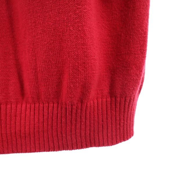 CHAPS チャップス Vネック ニットベスト L レッド系 メンズ
