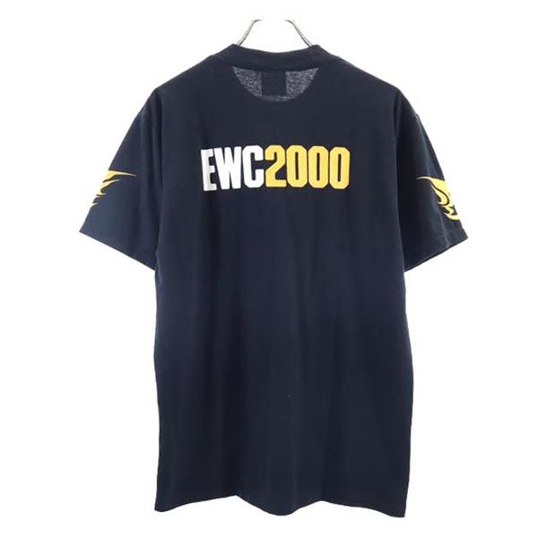 United Sports ユナイテッドスポーツ USA製 ロゴプリント 半袖 Tシャツ M 黒系 メンズ