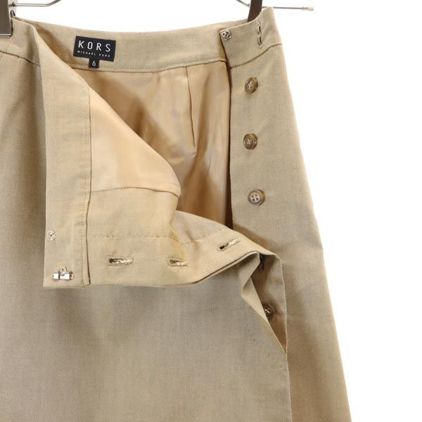 Michael Kors マイケルコース スカートスーツ 上下 セットアップ 6 ベージュ ラップスカート レディース