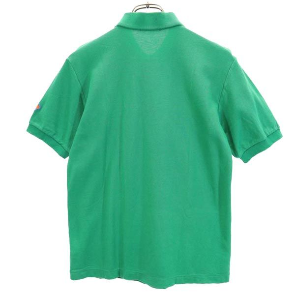 mikihouse ミキハウス 刺繍入り 半袖 ポロシャツ S 緑 鹿の子 メンズ